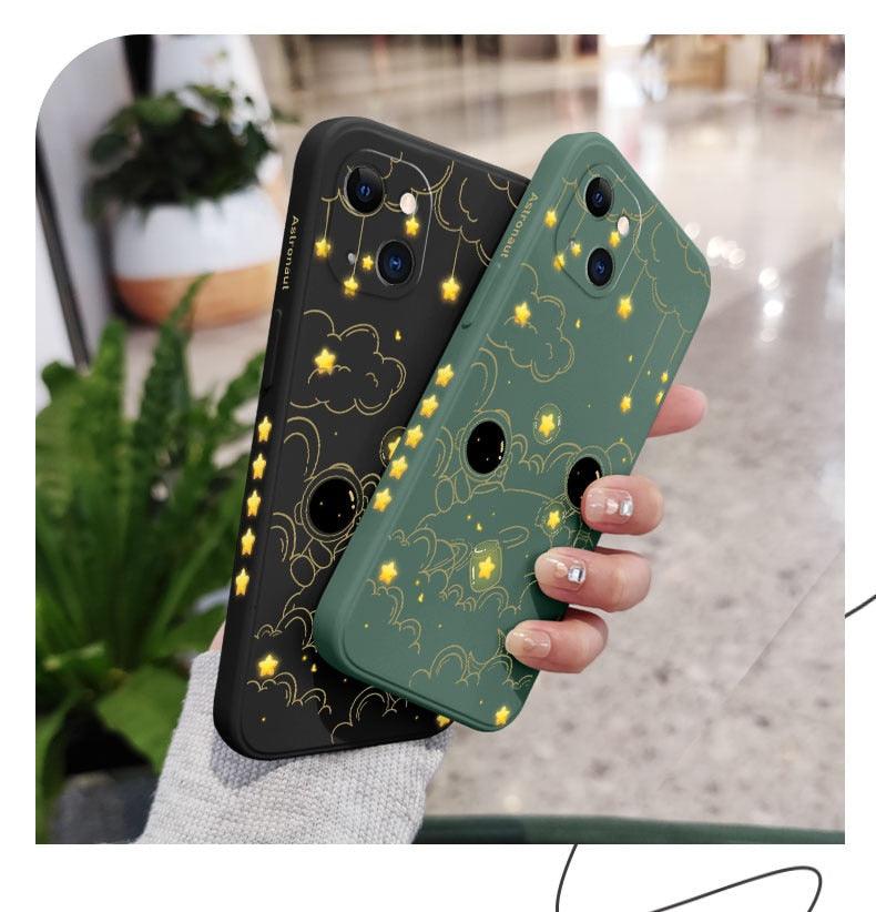 Coque de téléphone astronaute pour iPhone 14 13 12 11 Pro Max Mini X Xr Xs Max Se2020 8 7 Plus 6 6s Plus, protection hybride robuste