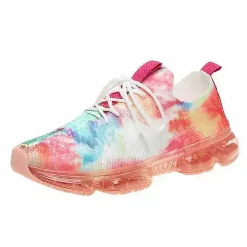 Chaussures de sport en maille respirante pour femme, baskets à lacets confortables