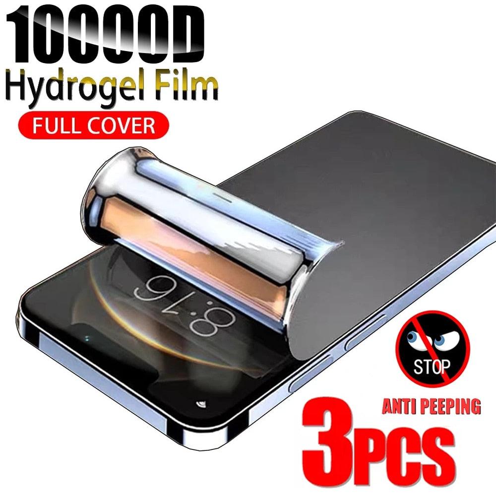 3 pièces Film anti-espion pour IPhone 13 Pro Max 12 Mini 7 8 Plus Protection d'écran de confidentialité incassable de qualité militaire protecteur d'écran HD sans bulles pour IPhone 11 Pro XS Max X XR SE