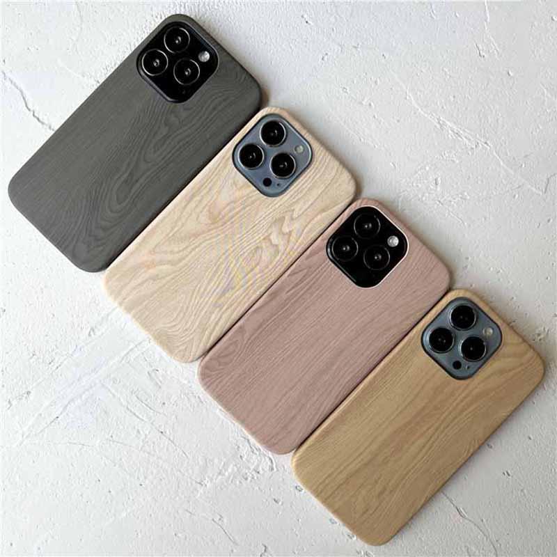 Coques de Téléphone Rétro Ultra Fines Texture Bois pour iPhone 14 13 12 11 Pro Max XS MAX XR XS X 7 8 Plus Antidérapantes Étui Souple en Bois Vintage Unique Élégant et Entièrement Protecteur