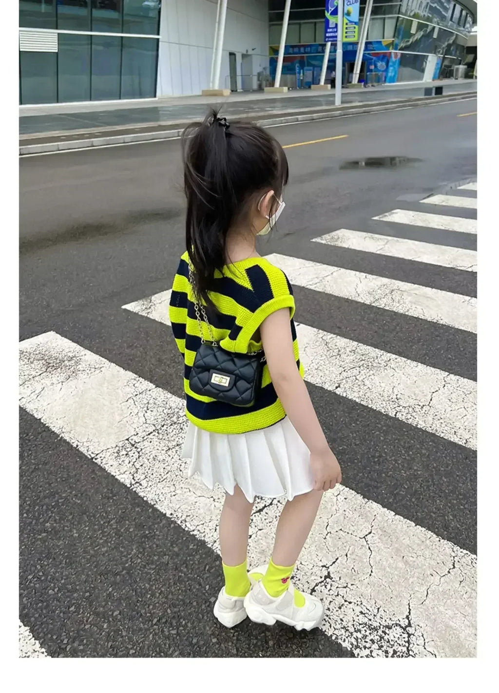 1 jupe plissée printemps-été pour filles, jupe trapèze élastique pour étudiantes, jupes JK style collège pour enfants, jupes courtes mode pour enfants