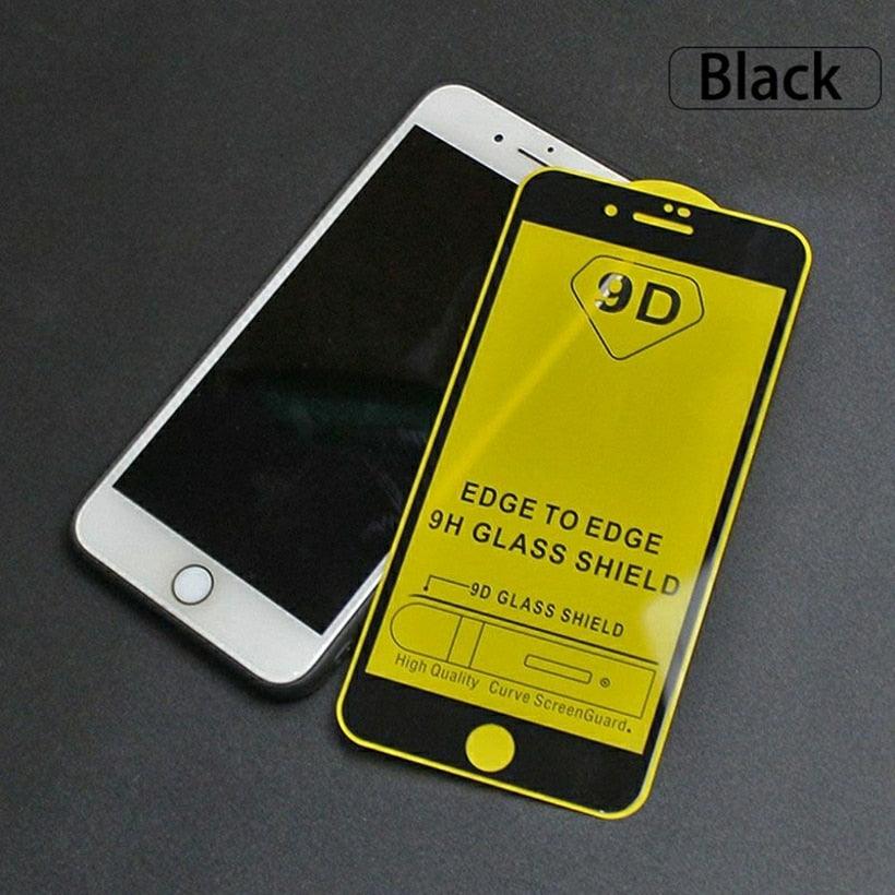 Verre de protection intégral 9D pour iPhone 12 X XS XR 6 6S 7 8 Plus Film trempé iPhone 14 11 13 Pro Max Protecteur d'écran en verre Protection incassable Installation facile Sans bulles Film protecteur transparent comme du cristal