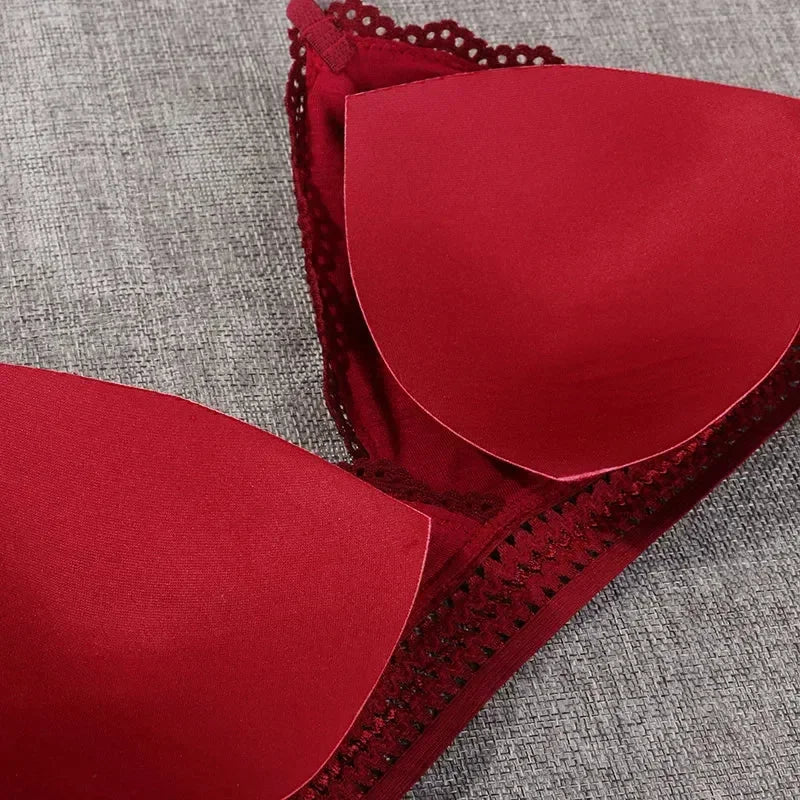 Soutien-gorge Push-Up Sans Armature Gainant Dentelle Florale Sexy Haut Femme Grande Taille Bralette Sous-vêtements Lingerie Bonnets Complets Soutiens-gorge Sans Couture