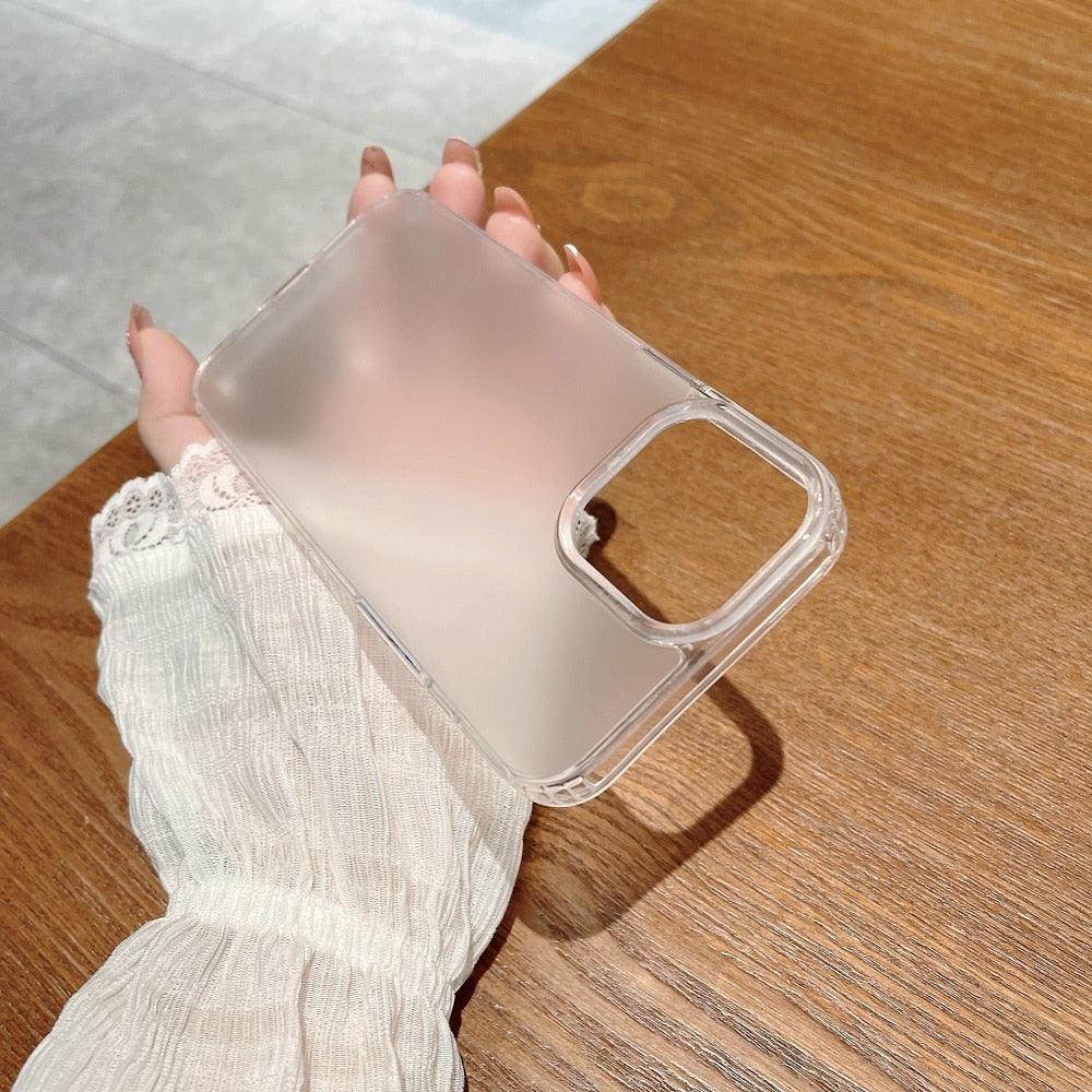 Coque de protection transparente rigide de luxe pour iPhone 14 13 12 11 Pro Max Mini X XR XS, antichoc avec pare-chocs souple