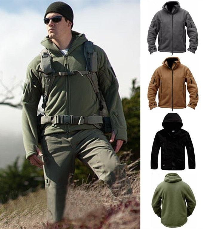 Veste Tactique Veste de Combat Sports de Plein Air Randonnée Veste Légère et Douce Homme Veste Chaude Multi-Poches Veste de Plein Air à Capuche Veste d'Aventure Pour la Randonnée l'Entraînement