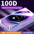 Verre trempé 100D pleine couverture pour iPhone 14 11 12 13 Pro Max XR X Protection d'écran pour iPhone 14 Pro Max Verre de protection incurvé Protection d'écran en verre trempé incassable de qualité militaire et la plus durable pour iPhone