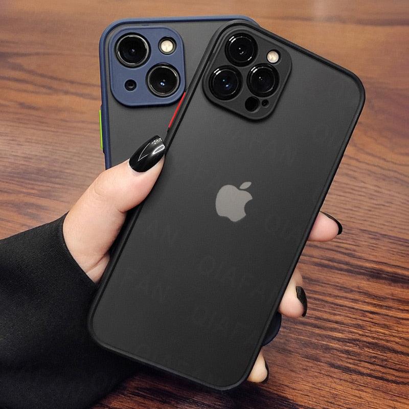 Coque de luxe antichoc en silicone transparent pour iPhone 11 12 13 14 Pro Max avec bord souple et pare-chocs antichoc pour iPhone