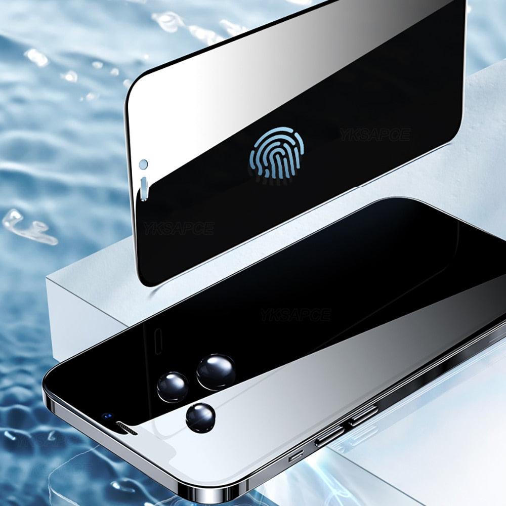 3 Pièces Meilleur Verre Trempé Confidentialité 9H pour iPhone 11 12 13 14 Pro Mini XS MAX X XR 6S 7 8 Plus SE Film de Protection Écran Anti-Espion Anti-Peeping en Verre Trempé pour iPhone