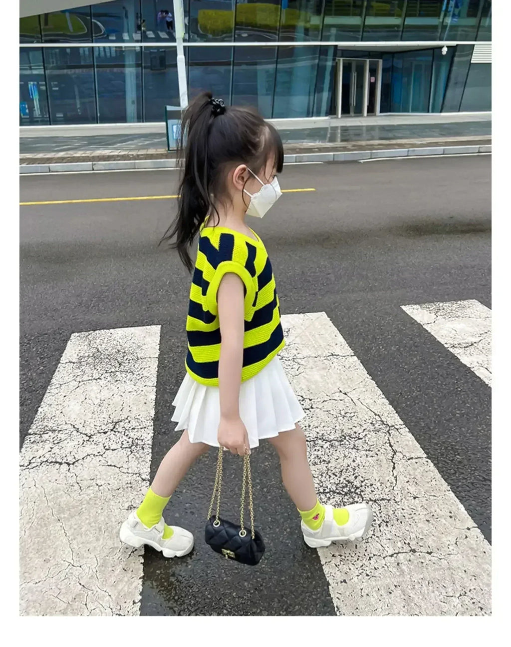 1 jupe plissée printemps-été pour filles, jupe trapèze élastique pour étudiantes, jupes JK style collège pour enfants, jupes courtes mode pour enfants