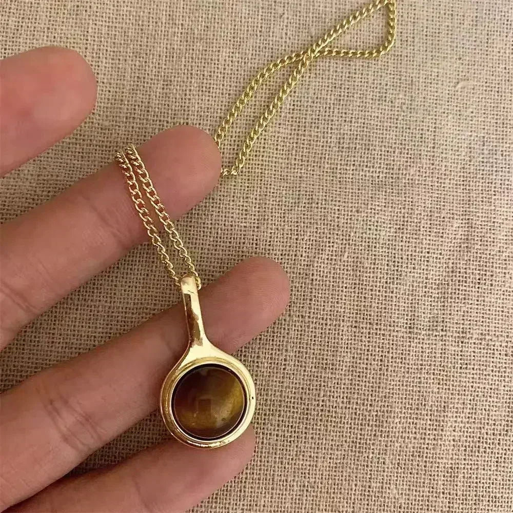 Nouveau collier ras-du-cou double couche en perles, pierres naturelles et métal épissé pour femme, collection automne-hiver