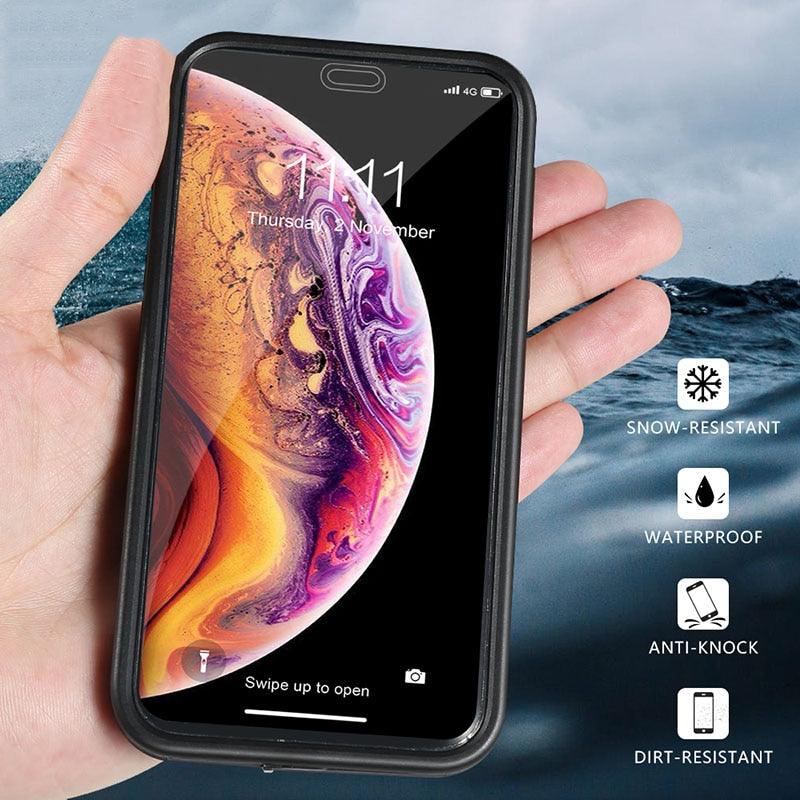 Étui sous-marin pour iPhone, coque antichoc, étanche pour la plongée, pour iPhone 12, 11 Pro Max, XS MAX, XR. Coque intégrale antichoc pour iPhone 12 Pro Max avec protecteur d'écran anti-poussière pour iPhone.