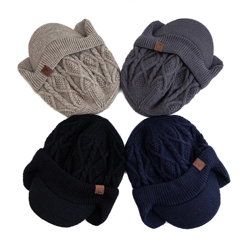 Bonnet d'hiver unisexe – Doublure en fausse fourrure avec cache-oreilles