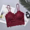 Soutien-gorge sans fil en dentelle à fleurs pour femme, push-up, bralette, lingerie sexy, bonnet complet, dos nu, débardeur, soutien-gorge doux, grande taille, sous-vêtement
