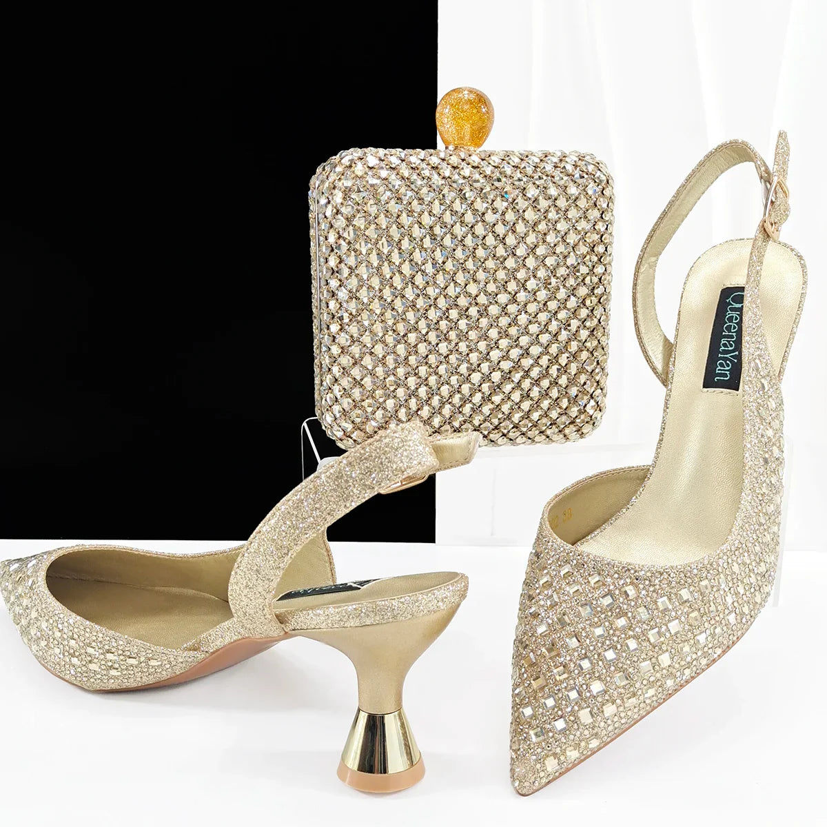 Chaussures pour femmes de dernière conception italienne avec ensemble sac assorti HZS1-1