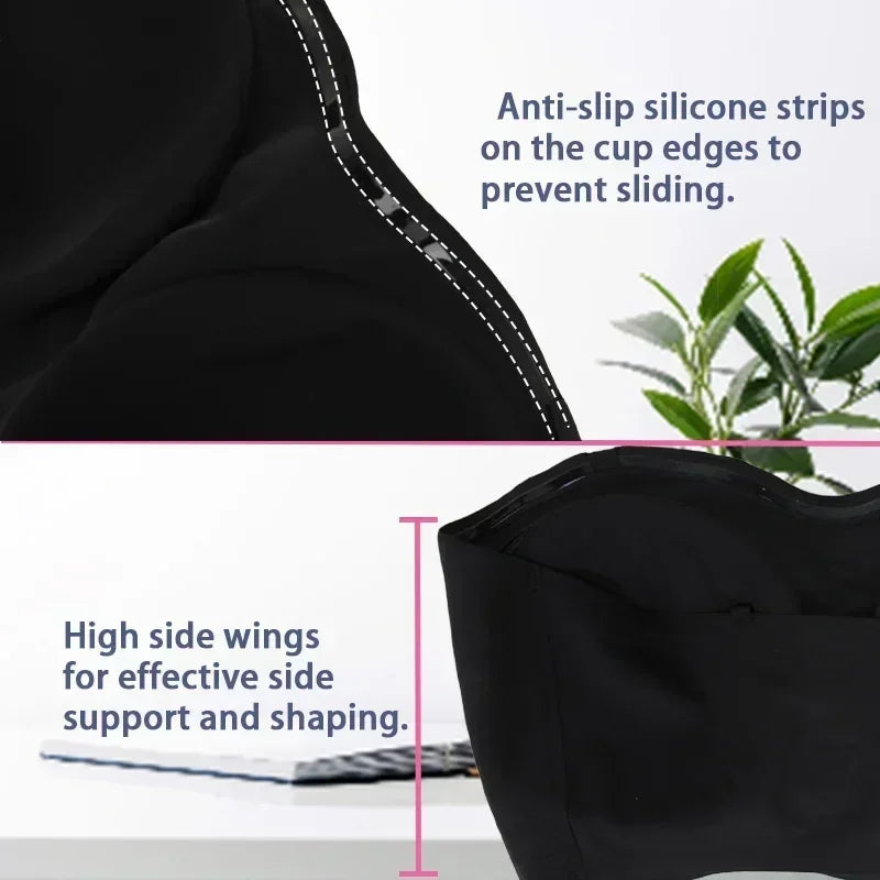 Soutien-gorge Push-Up pour femme, Sexy grande taille, Doux Respirant, Sans Armature, Sous-vêtements Anti-dérapant, Sans Coutures, Bretelles et Bonnets Amovibles, Lingerie