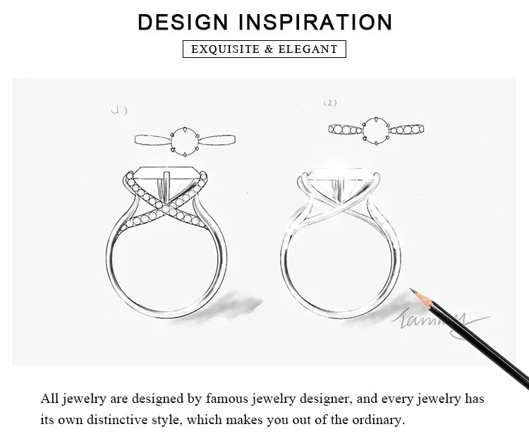 JewelryPalace Bague de fiançailles en argent sterling S925, couleur D, moissanite ronde de 0,5 carat, 1 carat, 1,5 carat, 2 carats, 3 carats pour femme