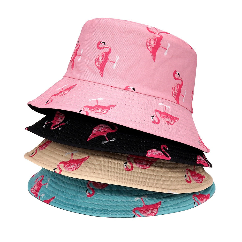 Chapeaux bob d'été classiques Flamingo