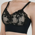Soutien-gorge sans armature en dentelle grande taille pour femmes, bonnet B-C, couverture complète, fin, ajustable, soutien-gorge de poitrine