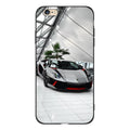 Jolie Coque Souple en Silicone Imprimé Voitures Étui de Téléphone pour iPhone 5s 5 S SE 2016 4.0" Housse de Téléphone pour iPhone 6s 6 S Plus Funda Pare-chocs Noir Étui Voiture de Course Sportive