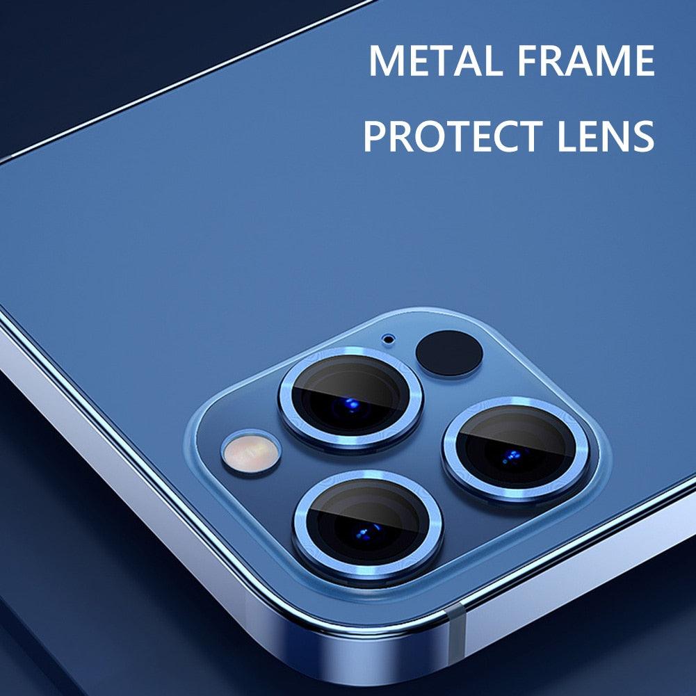 3 Films de Protection d'objectif d'appareil Photo Pleine Couverture Anti-rayures HD en Verre Protecteur d'objectif pour iPhone 14 Pro/14 Pro Max Verre d'objectifs avec Bord en Aluminium Compatible avec iPhone