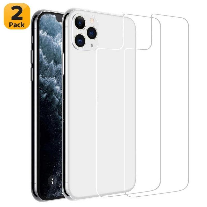 Verre Trempé Arrière pour iPhone 14 12 13 Pro Max SE 20 Coque de Protection en Verre sur iPhone 14 Plus 14Pro Film de Protection Arrière Transparent Anti-rayures Sans Bulles Protection Arrière pour iPhone