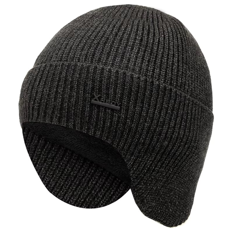 Casquette à cache-oreilles doublée polaire – Bonnet d'hiver chaud pour l'extérieur