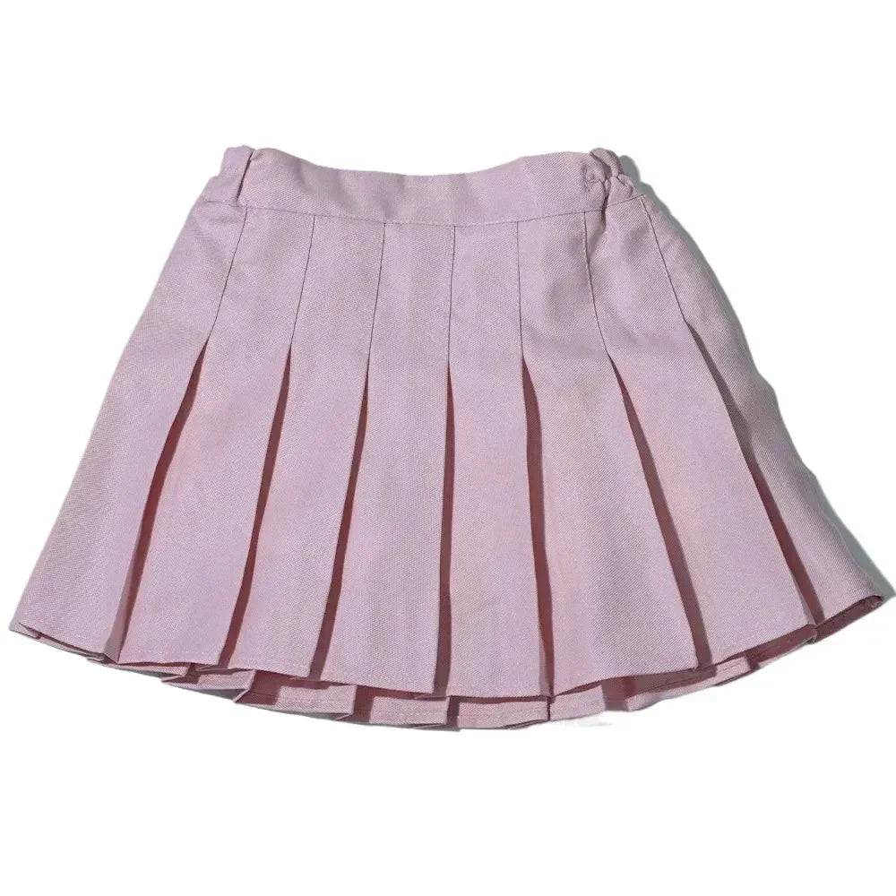 Jupe plissée d'été pour fille, Jupe d'été pour enfants, Mini-jupes pour filles, Jupe plissée vintage 3-13 ans, Jupe-culotte froncée pour jeunes filles