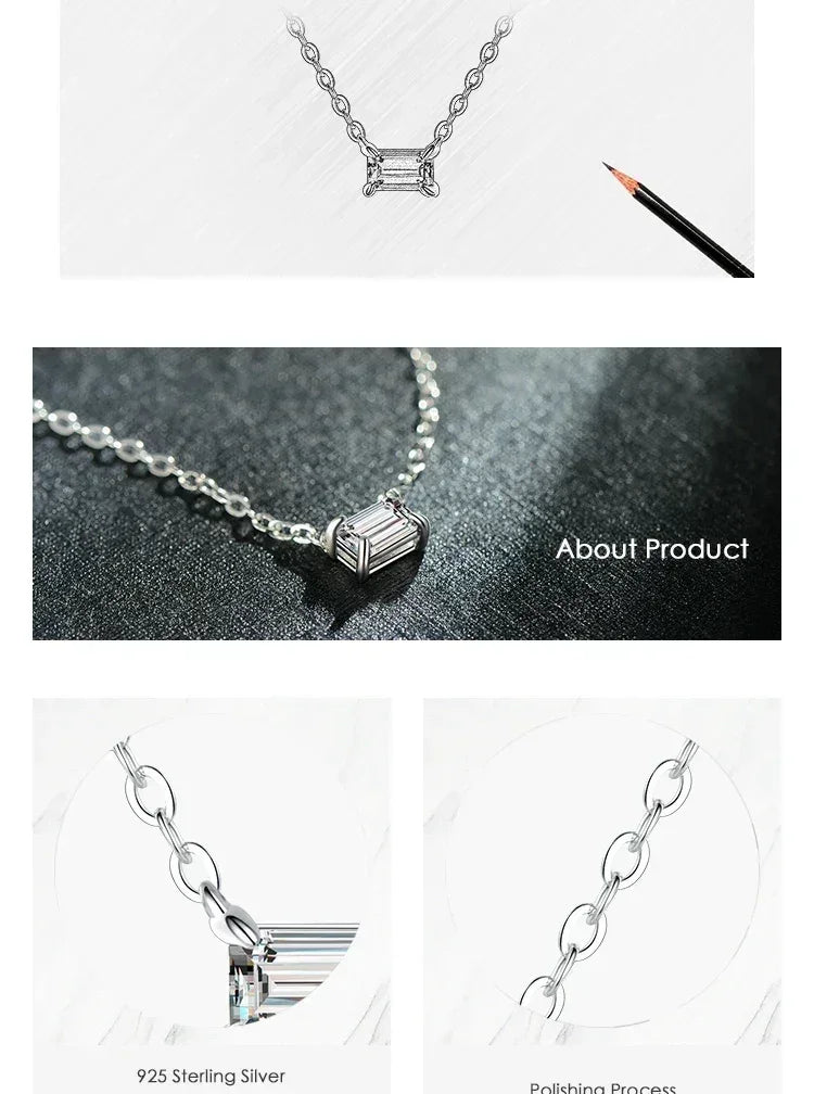 Modian Véritable Argent Sterling 925 Mode Charme AAA Zircone Pendentif Collier Pour Femmes Colliers Féminins en Argent Bijoux Fins