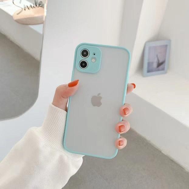 Coque de téléphone antichoc en silicone blanc simple avec appareil photo pour iPhone 13 Pro Max 14 Pro, housse de protection pour homme, coque arrière translucide moderne, étui pour téléphone portable compatible avec iPhone
