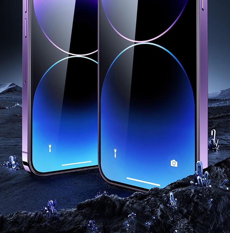 Verre trempé 100D pleine couverture pour iPhone 14 11 12 13 Pro Max XR X Protection d'écran pour iPhone 14 Pro Max Verre de protection incurvé Protection d'écran en verre trempé incassable de qualité militaire et la plus durable pour iPhone
