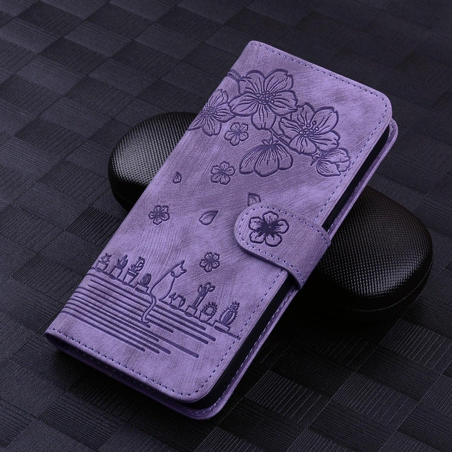Étui portefeuille en cuir de luxe pour iPhone 14 13 Pro Max 11 12 Mini XR X XS Max avec support magnétique et porte-cartes en cuir PU, étui antichoc et élégant avec protection contre les chutes