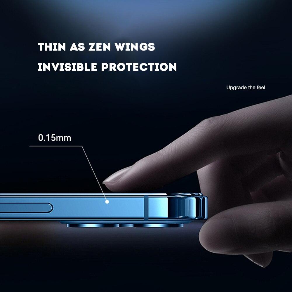 3 jeux de films de protection latéraux transparents pour iPhone 14 13 12 11 Pro Max X XR XS, film de protection ultra-mince pour cadre, film de protection ultra-mince 3D en fibre de carbone