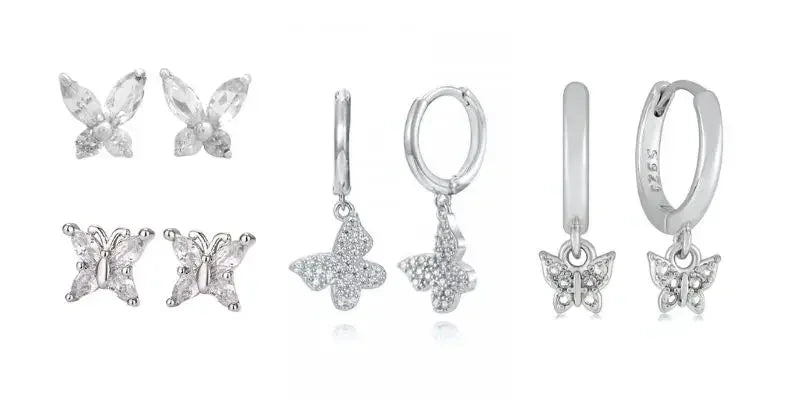 Boucles d'oreilles créoles tendance en argent sterling 925 avec aiguille d'oreille en cristal blanc de luxe pour femme, cadeau de bijoux de mariage