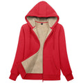Veste à capuche zippée doublée polaire Sherpa pour femme