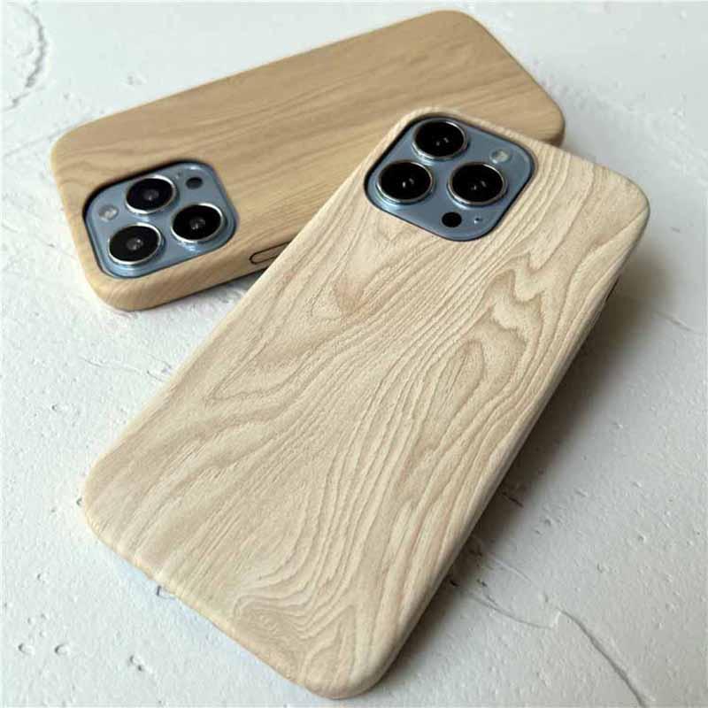 Coques de Téléphone Rétro Ultra Fines Texture Bois pour iPhone 14 13 12 11 Pro Max XS MAX XR XS X 7 8 Plus Antidérapantes Étui Souple en Bois Vintage Unique Élégant et Entièrement Protecteur