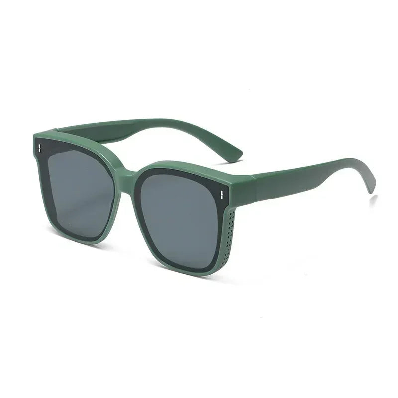 Lunettes de soleil polarisées Fashion Square à clipser pour lunettes de vue, portables, pour hommes et femmes, vintage, pour la pêche et la conduite