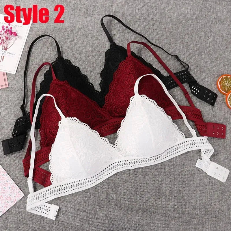 Soutien-gorge Push-Up Sans Armature Gainant Dentelle Florale Sexy Haut Femme Grande Taille Bralette Sous-vêtements Lingerie Bonnets Complets Soutiens-gorge Sans Couture