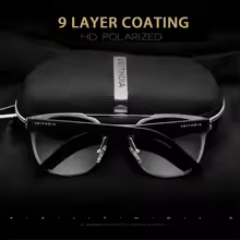 Lunettes de soleil de luxe élégantes en aluminium et magnésium, style rétro steampunk, rondes, polarisées, pour femmes et hommes, avec protection UV400