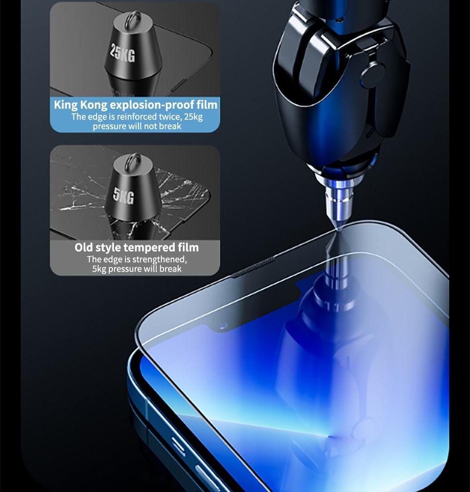 Protection d'écran en verre trempé 30D Diamond nouvelle génération pleine couverture pour iPhone 14 13 12 11 Pro Max Mini XR X XR XS – Protection d'écran en verre trempé anti-poussière pour iPhone