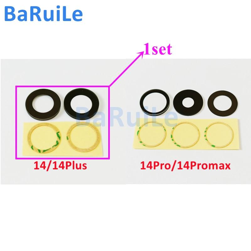 10 ensembles de lentilles en verre pour caméra arrière avec colle pour iPhone 11 12 13 Pro Max 13 Mini 14 14P, pièce de rechange pour réparation de lentille de caméra pour iPhone