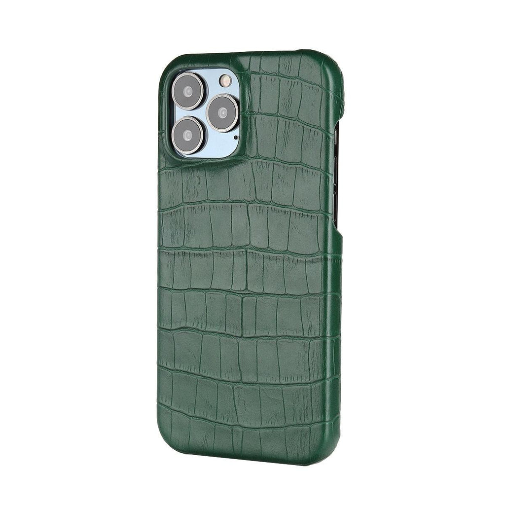 Étui en Cuir Unique pour iPhone 13 14 11 12 Pro Max XR X XS, Housse Rigide Antichoc Solide, Étui en Cuir Vert Classique et Tendance pour iPhone, Coque de Protection