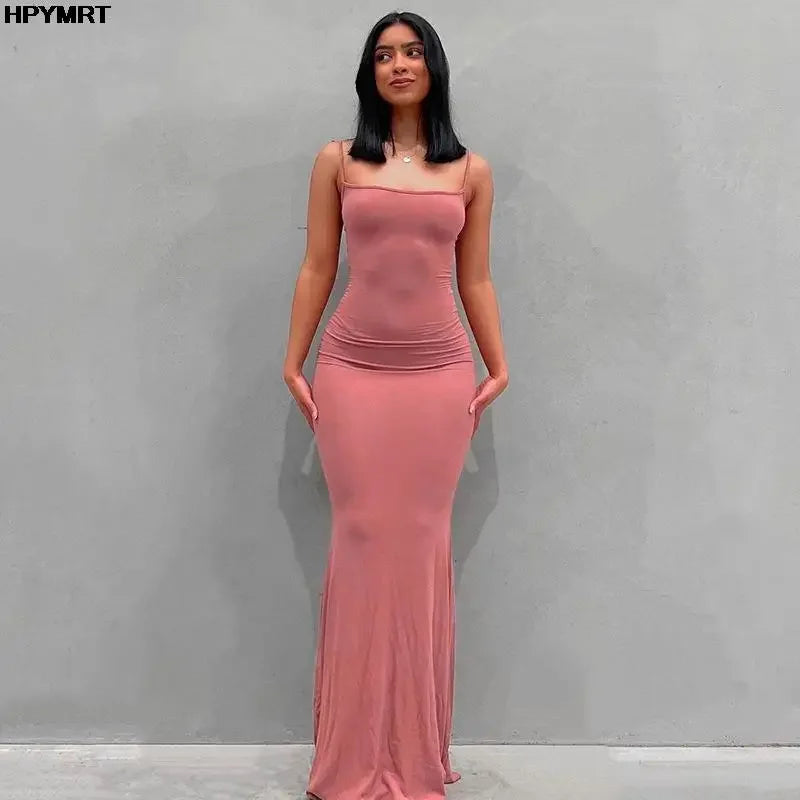 Robe Longue Satinée | Robe de Soirée Moulante Dos Nu - Femstylo