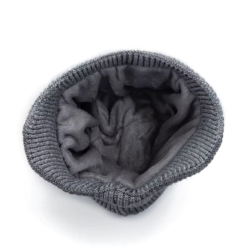 Casquette à cache-oreilles doublée polaire – Bonnet d'hiver chaud pour l'extérieur