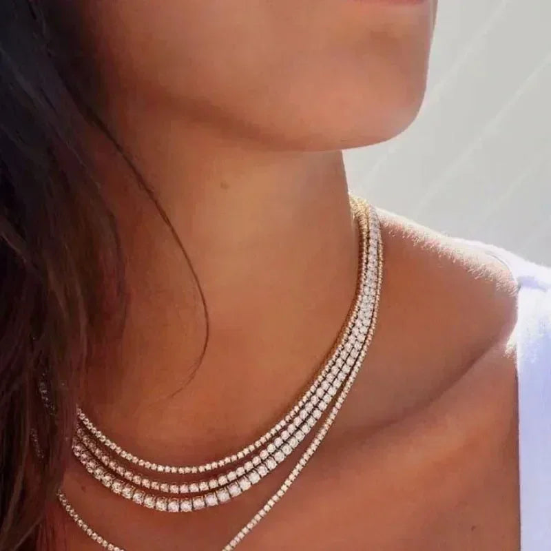 Nouveau collier ras du cou chaîne S925 en argent sterling hip-hop avec pendentifs CZ complets pour femmes, bijoux fins de luxe en zircon cubique AAA, accessoires courts