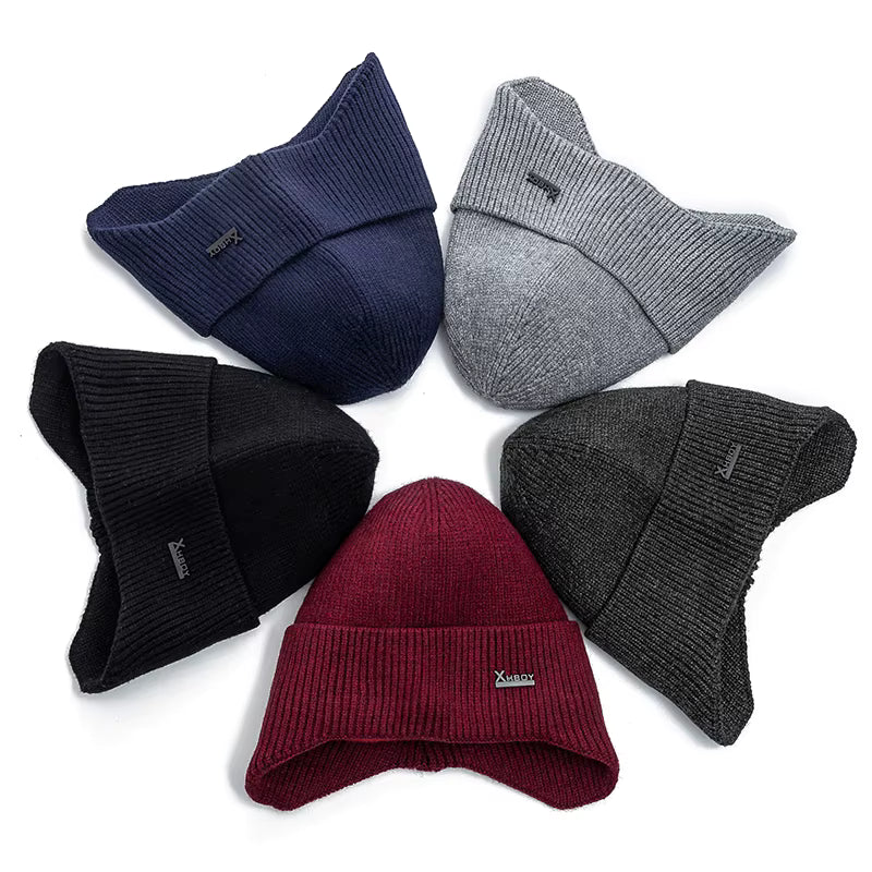 Casquette à cache-oreilles doublée polaire – Bonnet d'hiver chaud pour l'extérieur