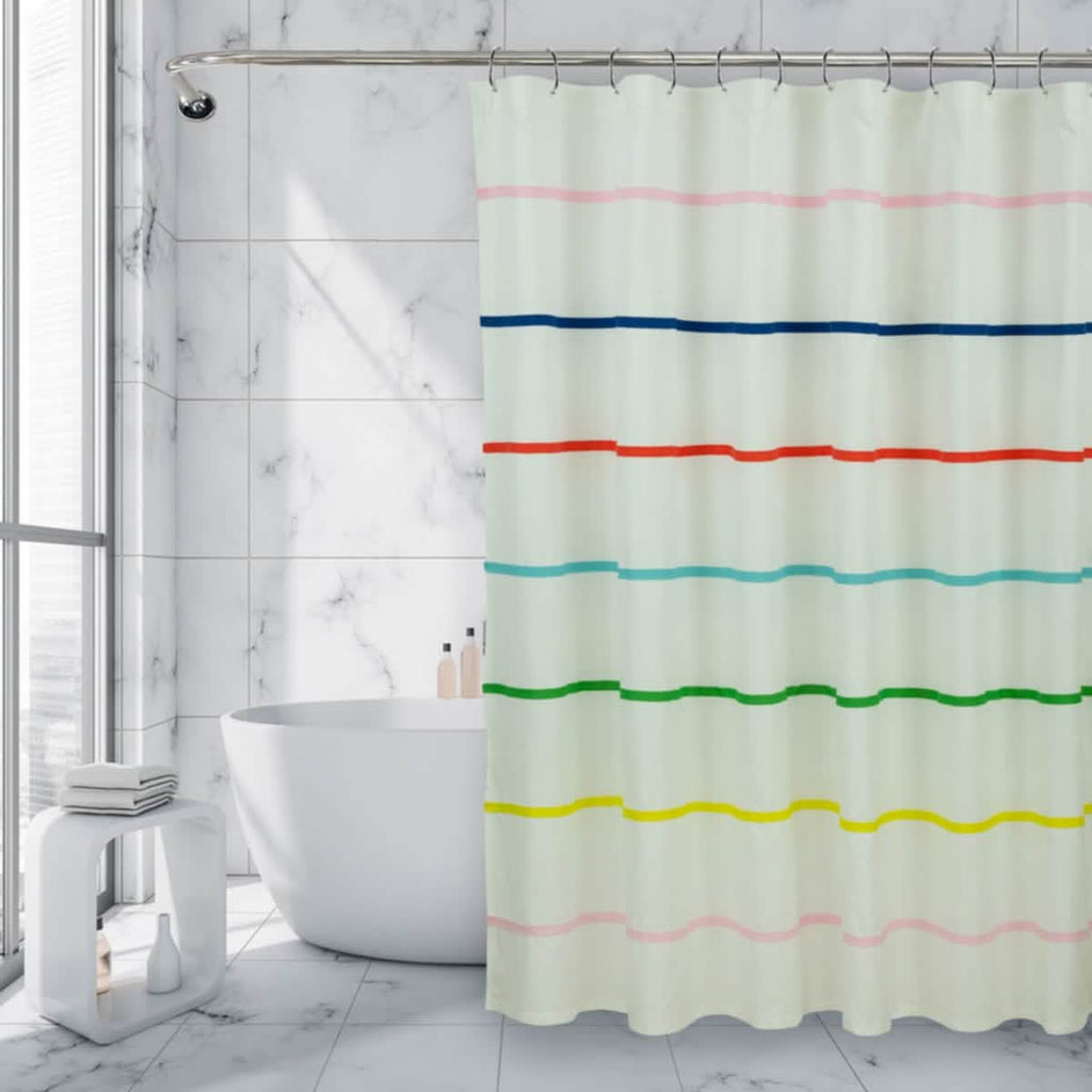 Rideau de douche imprimé en microfibre double brossage 1800 fils Royale Linens
