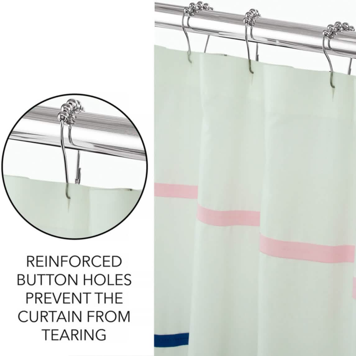 Rideau de douche imprimé en microfibre double brossage 1800 fils Royale Linens