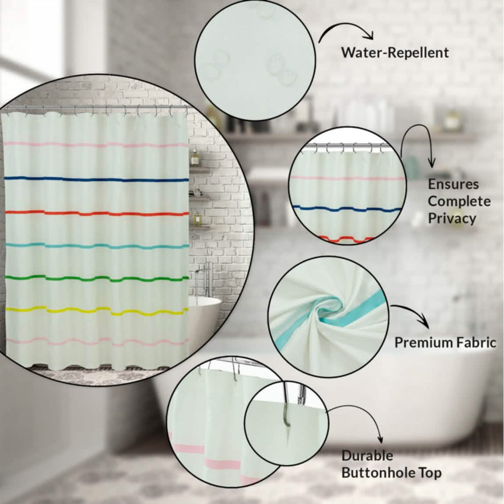 Rideau de douche imprimé en microfibre double brossage 1800 fils Royale Linens