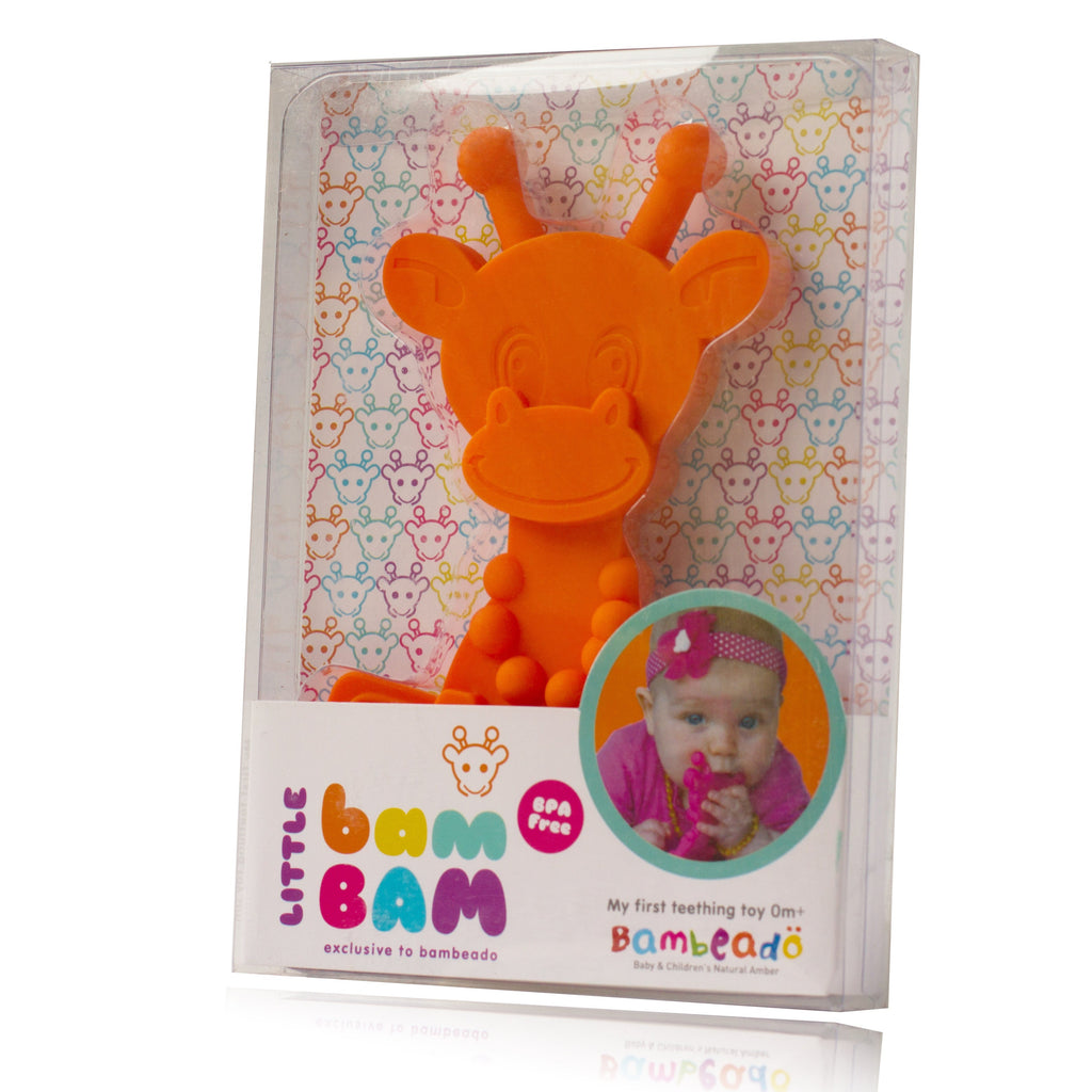 Jouet de dentition bébé Little bamBAM – Orange