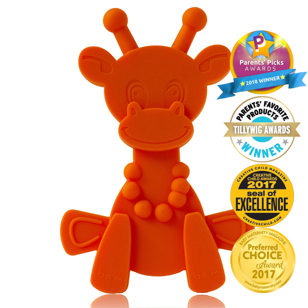 Jouet de dentition bébé Little bamBAM – Orange